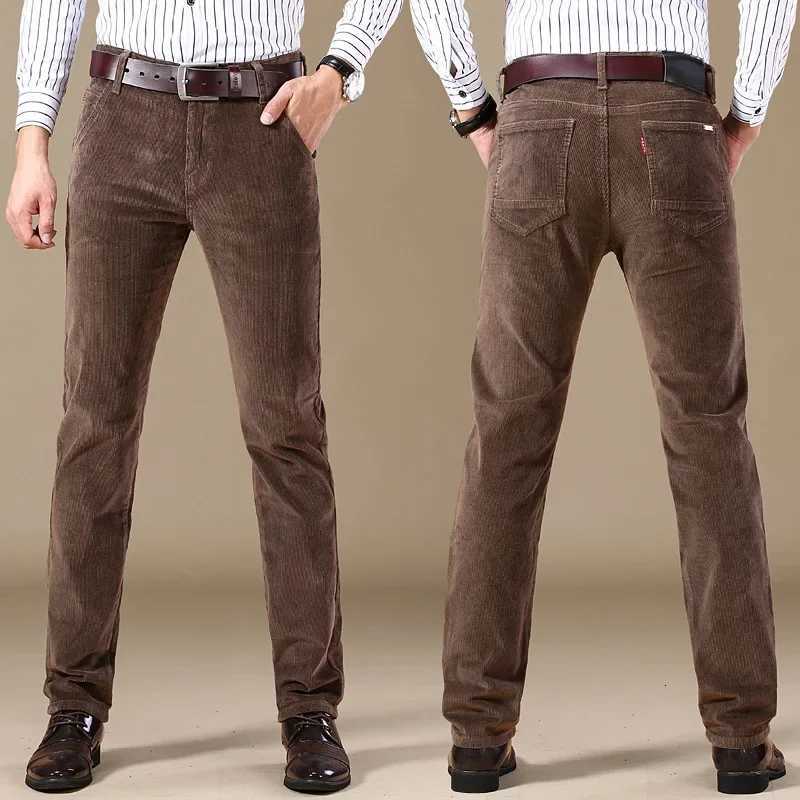corduroy long pants for men casual straightleg design spring summer season high sales product youthful style W250826