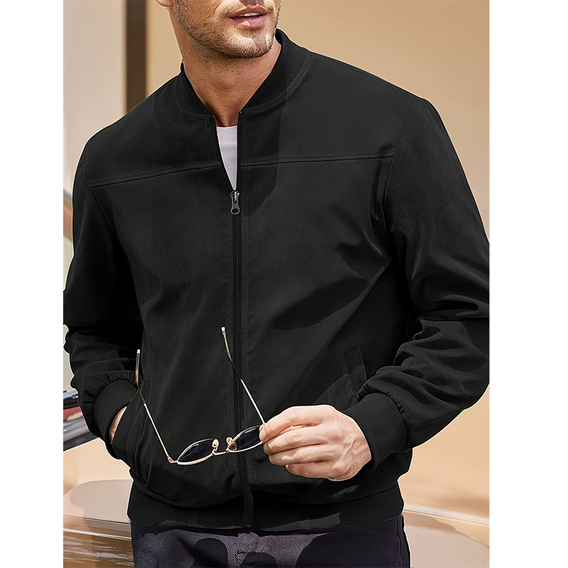 D11042 Spring and autumn men's shirt men's non-iron black jacket thin style high-end drape business long sleeve trendy casual