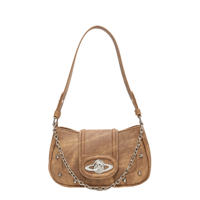 Luxury Brand Designer Bag This Year's Trendy Denim Color Single Shoulder Bag 2025 New Summer Small Style Fashionable Crossbody Bag Chain Handbag 