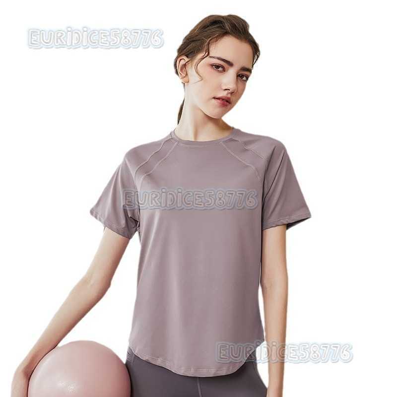 Loose Quickdry Sports Top for Women Short Sleeve Tshirt Yoga Wear Breathable Running Training Plus Size Slimming Fitness Wear Summer H250825