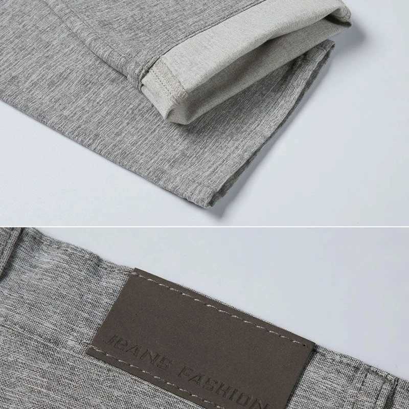 Men Ultra Thin Casual Business Suit Pants Male Comfortable Loose Blazer Pants Straight Light Gray Light Blue Trousers W250826