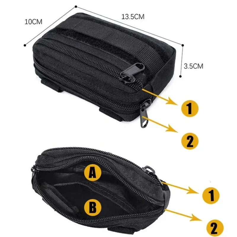 Mens Military Waist Pouch Fanny Pack Utility Bag for Camping Hunting Mobile Accessory