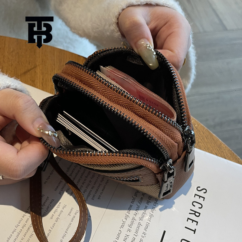 TB BHULAMTE Designer Women's Luxury Wallet New Exquisite High End Mini Compact Storage Bag Zipper Coin Bag Free Shipping Fashion Stripe Phone Bag