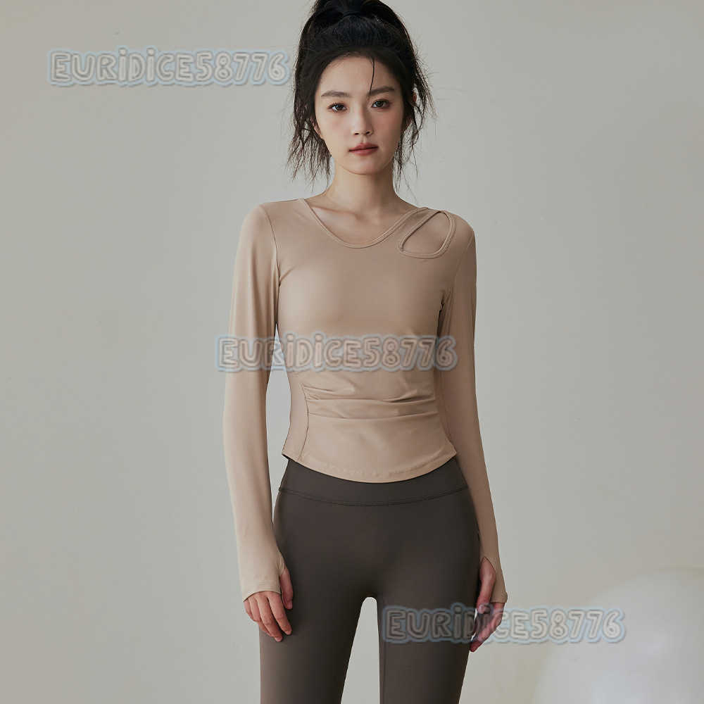 Yoga Clothes for Women Autumn and Winter Style with Chest Pads Slimming Long Sleeve Sports Top Set for Running Pilates Training and Fitness H250825