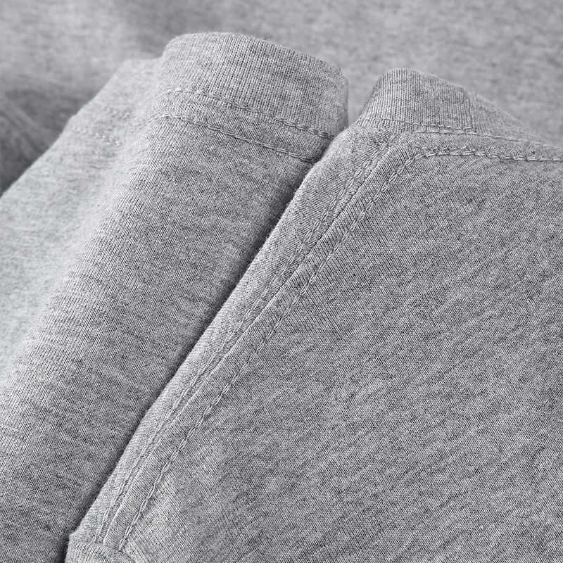 Summer new style grey pure cotton round-neck short-sleeved T-shirt for men - American-style plain-colored combed cotton loose-fit couple's half-s