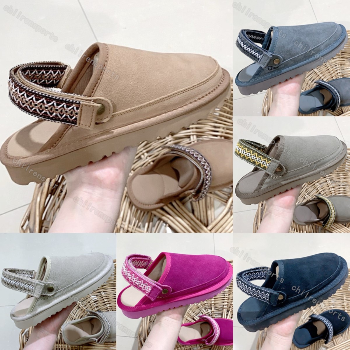 kids Slipper toddler Australia Slide shoes flip flop slippers boys girls children Platform Shearling Fur Lined Slide