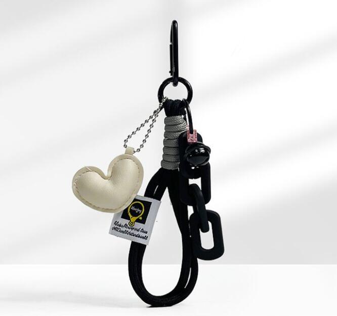 Style Heart Bell Chain Bracelet Pendant Dopamine Climbing Rope Bag Keychain Ornament 250726