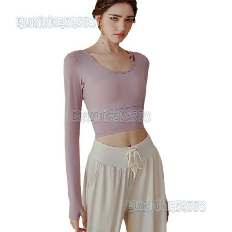 Yoga Suit Womens Fall and Winter Pilates Training Suit Professional Running Fitness Longsleeve Tightfitting Sports Top H250825