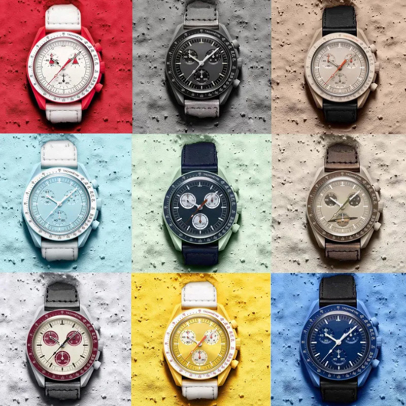 Bioceramic Planet Men's Watches Mercury watch Full Function Quarz Chronograph designer Watch Mission To moon 42mm Luxury Watch Limited Edition Wristwatches
