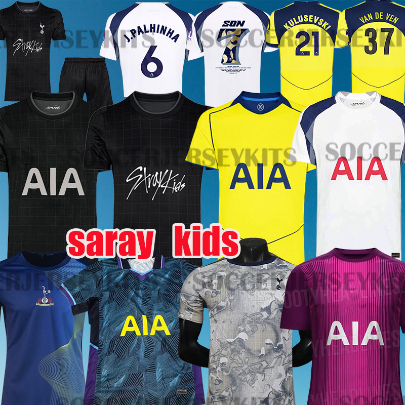 stray kids limited 25 26 tottenaham soccer jersey TOTTEN ham spur MADDISON SON ROMERO KULUSEVSKI VAN DE VEN BISSOUMA JOHNSON retro Football kit shirt top Men kids sets