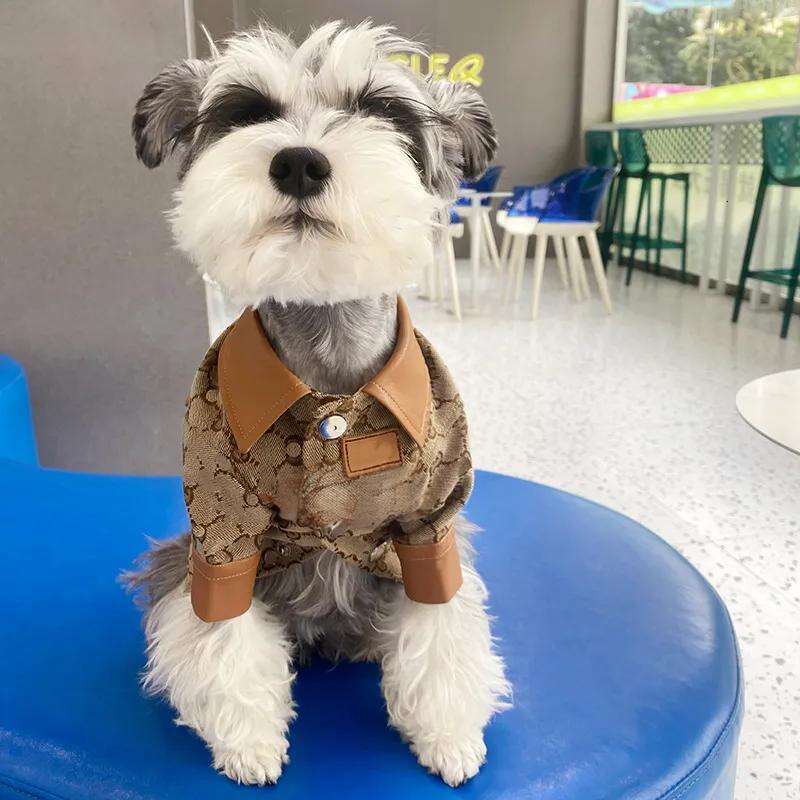 Designer Clothes Jackets for Small Medium Dogs Brand Puppy Apparel Classic Letters Pattern Pets Coats Fashion Leather Patchwork Dog Jacket XXL Free sh