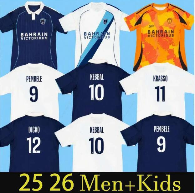 2025 26 Maillot Paris FC Third Soccer Jerseys Home Away Hamel Gory Krasso Cafaro Kebbal M.Lopez Doucet Camara football shirt Kit