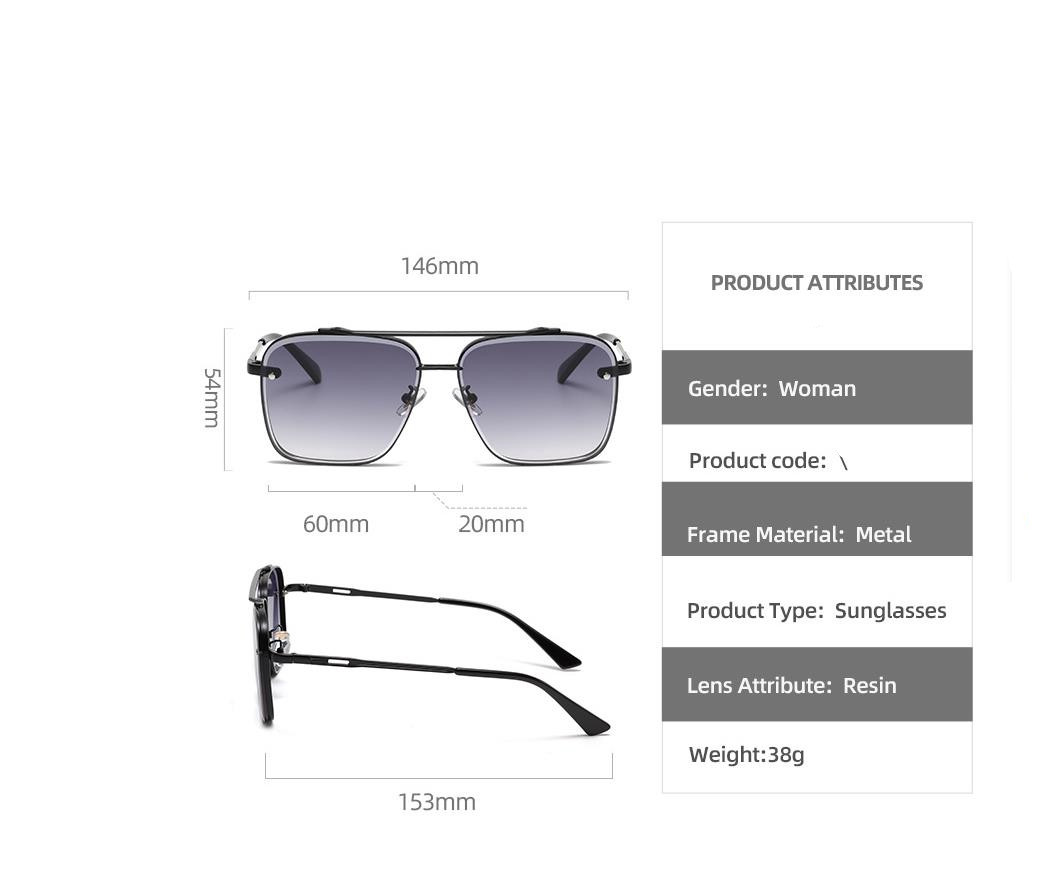 Designer Sunglasses For Men Women Sunglasses Oversized Sunglasses Luxury UV400 Protection Polarized Goggle Pilot Alloy Big Frame Eyewear KP8172