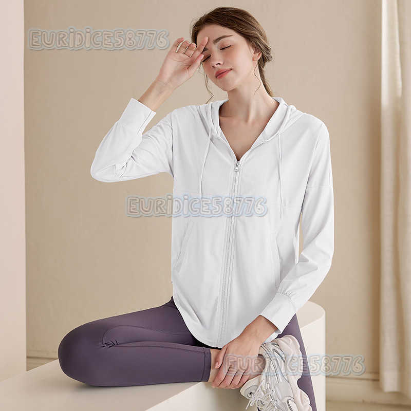 Sports Quickdry Top for Women Loose Hooded Yoga Jacket Gym Coverup Casual Running Training Long Sleeve H250825