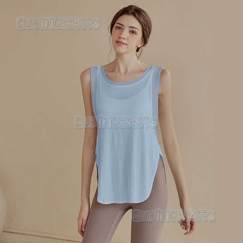 Camley 2025 Summer Loose Slimming Sports Tank Top for Women Running Breathable Yoga Top Sleeveless Fitness Tshirt H250825