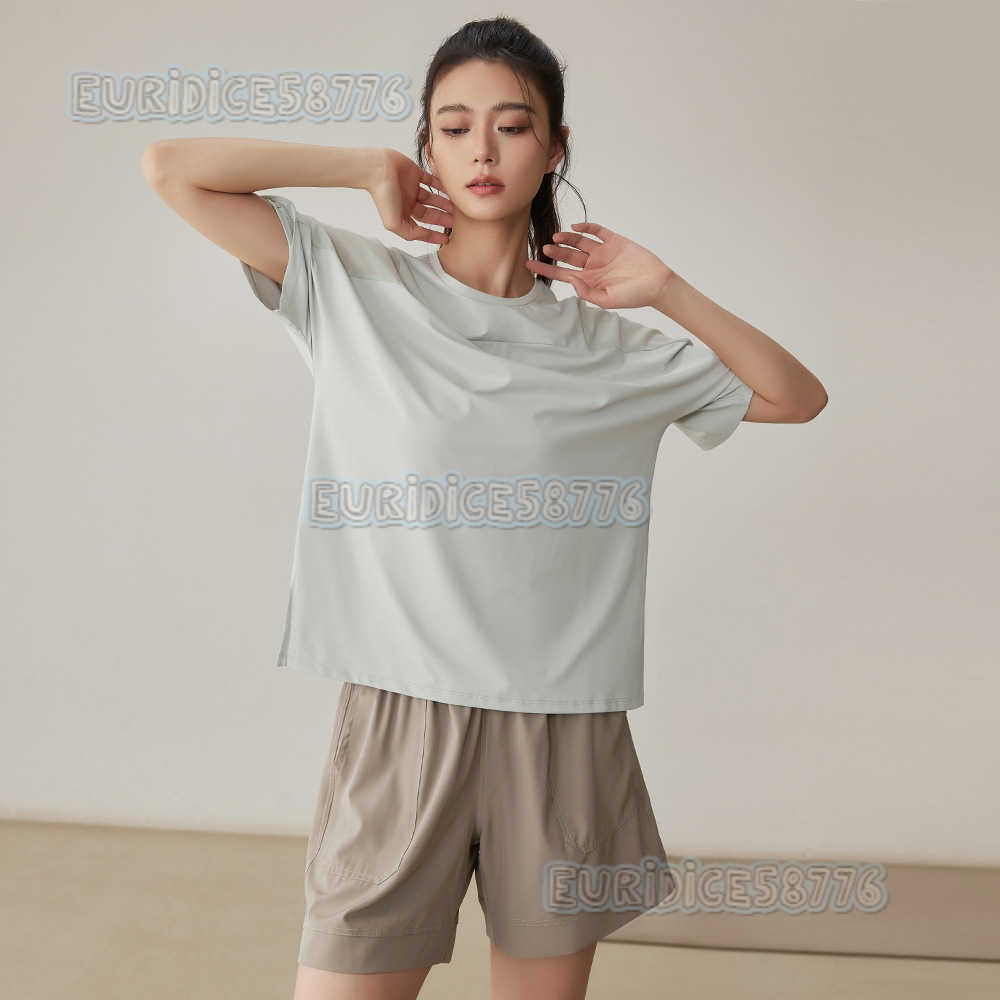 Loose Breathable Sports Tshirt Women Short Sleeve Running Coverup Quickdry Fitness Clothing Set Yoga Top Summer Thin Style H250825