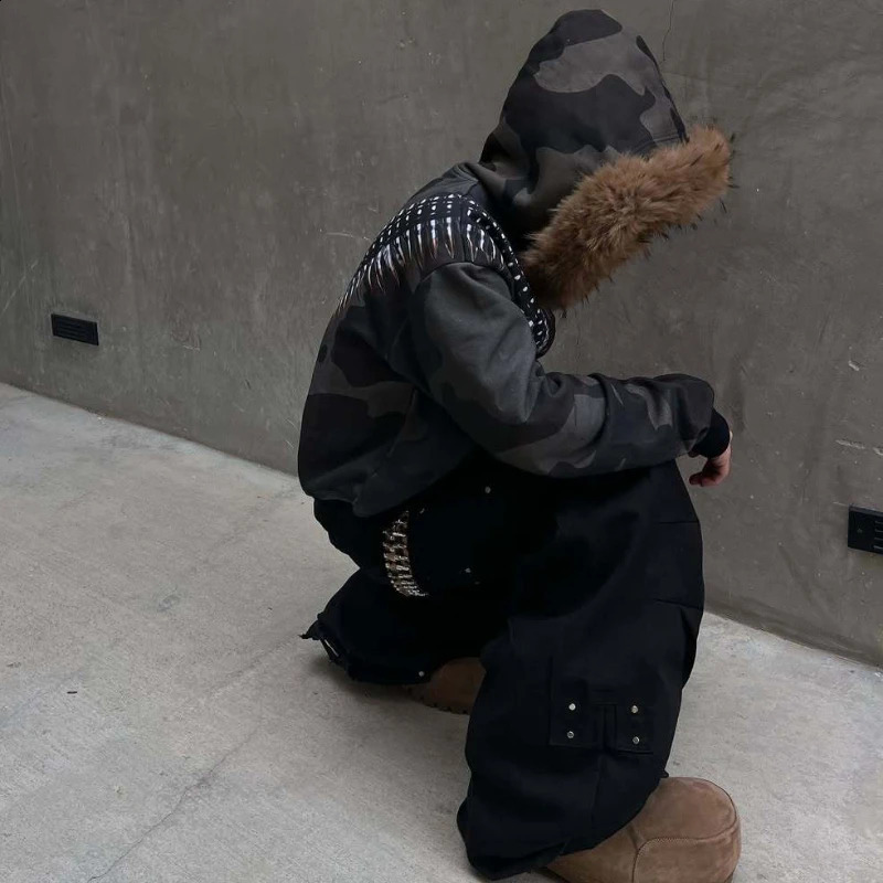 Harajuku UK Hoodie Fluffy Sportswear Sweatshirt Super Big Brother Special Style Sweatshirt Y2K Top Couple Street Clothing Hoodie 250826