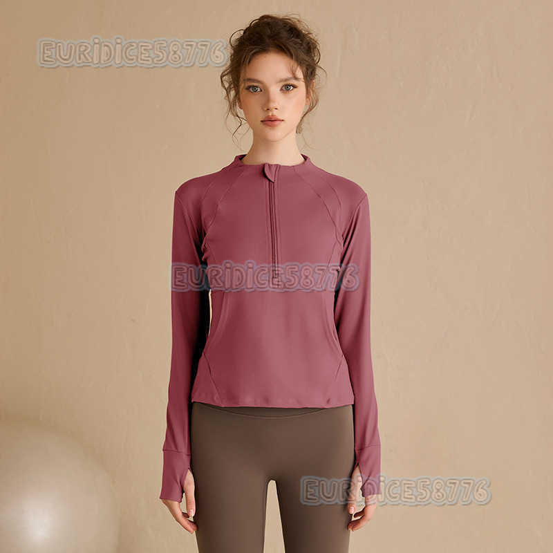 Fitness Clothing Top for Women Running Training Breathable Fitness Shirt Slimming Halfzip Sports Long Sleeve Sweatshirt Yoga Wear for Autumn H250825