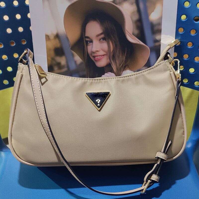 2023 European and American Fashion Gu Goreign Trade New Women's Bag Inverted triangle simple nylon shoulder all-match solid color underarm bag