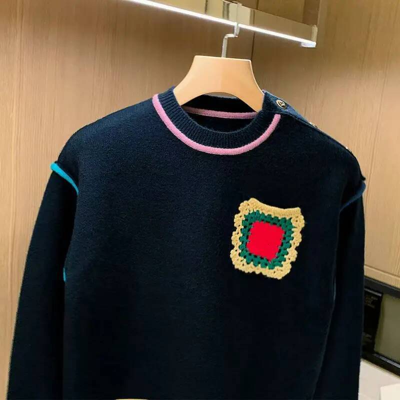Top Grade New Fashion Designer Brand Street Wear Knit Pullover Letter Sweater Autum Winter Casual Jumper