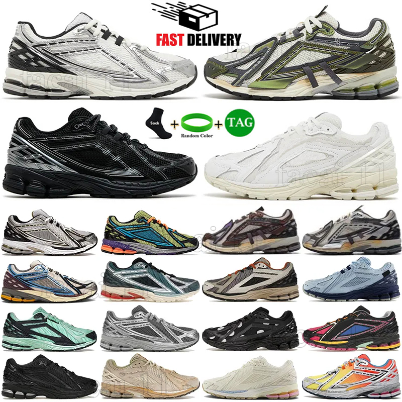 Luxury 1906R Designer Shoes 1906D Protection Pack Mens Sneakers Silver Black White Metallic Gold Leather Top Quality Womens Trainers EUR 36-45