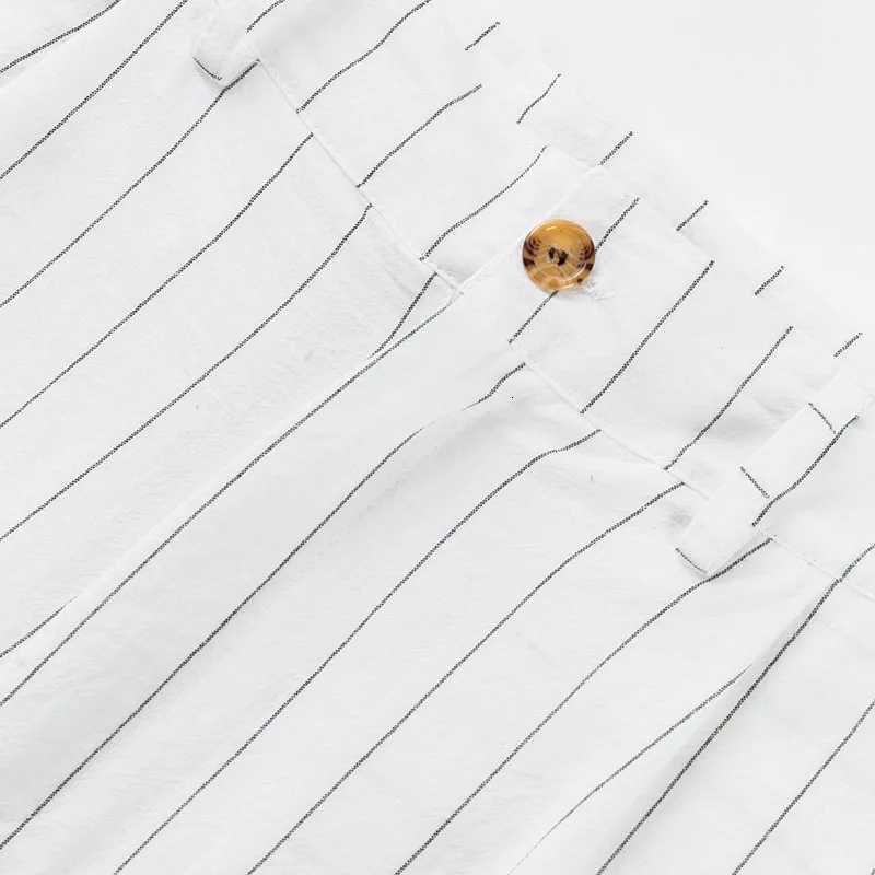 Mens Casual Pants Summer Thin Imitation Hemp Small Square Loose Beach Straight Sports Trousers W250826