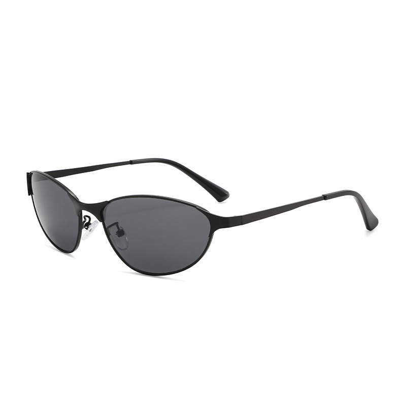 Y2K Cat Eye Metal Sunglasses Trendy UV Protection Shades for Women Street Style
