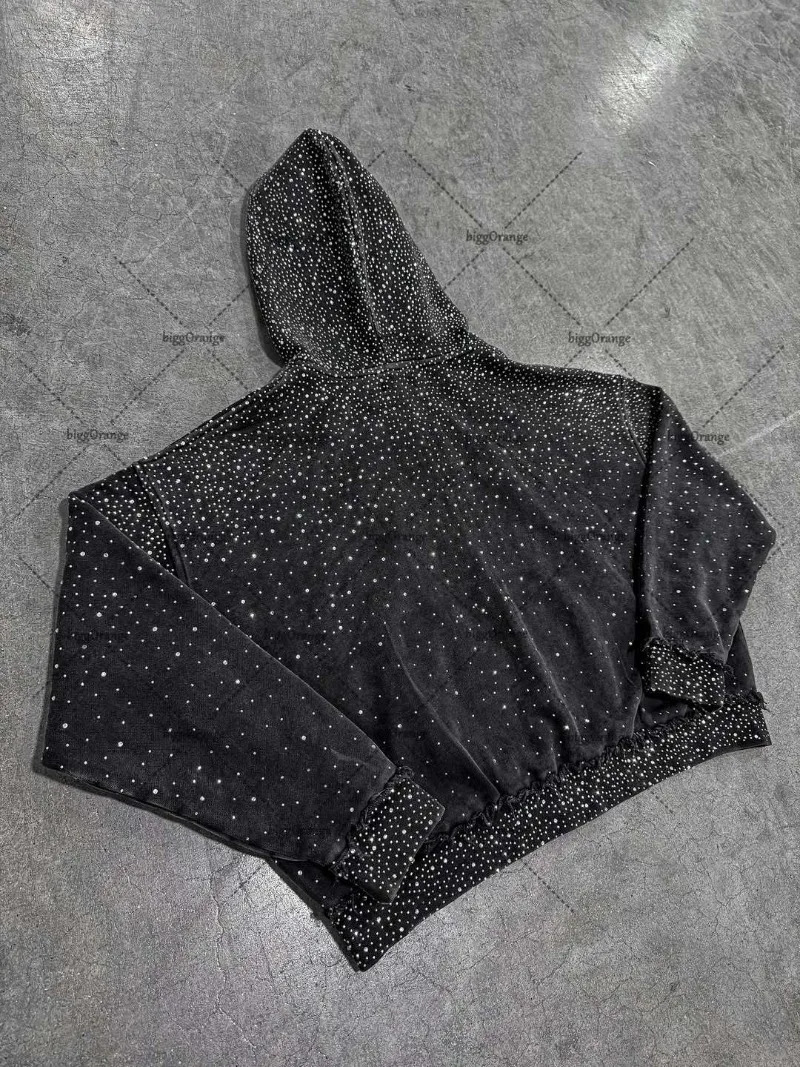 High Street Harajuku Letter Print Oversized Zipped Hoodie Women Y2K 2025 Hiphop Casual Rock Trendy Loose Sweatshirt Men 250826