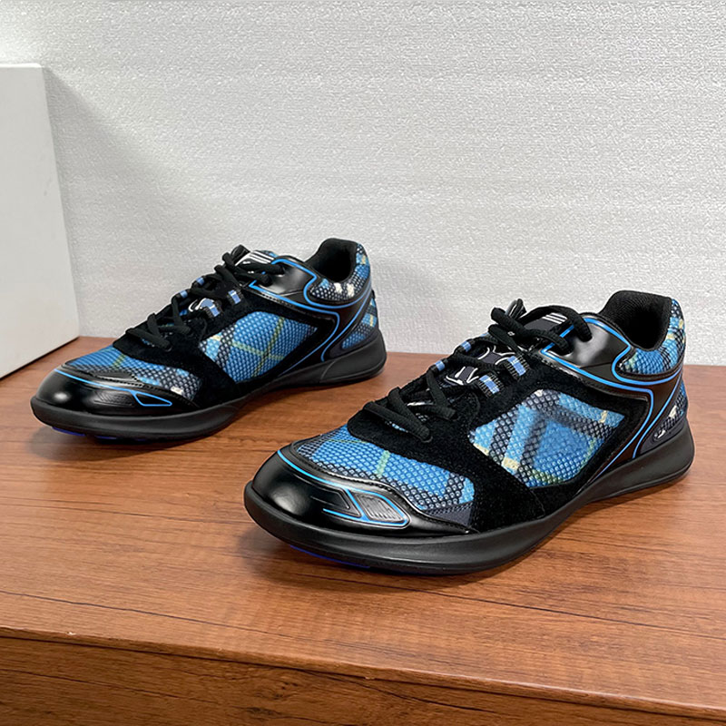 Women Check Matrix Sport Sneakers Designer Woman Grid Matrix Vitality Running Shoes Calfskin Grid Mesh Breathable Material 100% Thermoplastic Polyurethane Sole