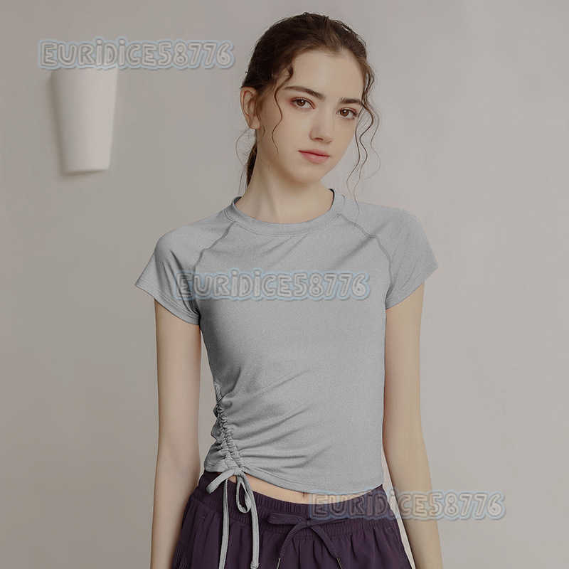 New Summer Yoga Wear Short Sleeve Tshirt Women Tightfitting Quickdry Sports Top Breathable Slimming Fitness Wear H250825