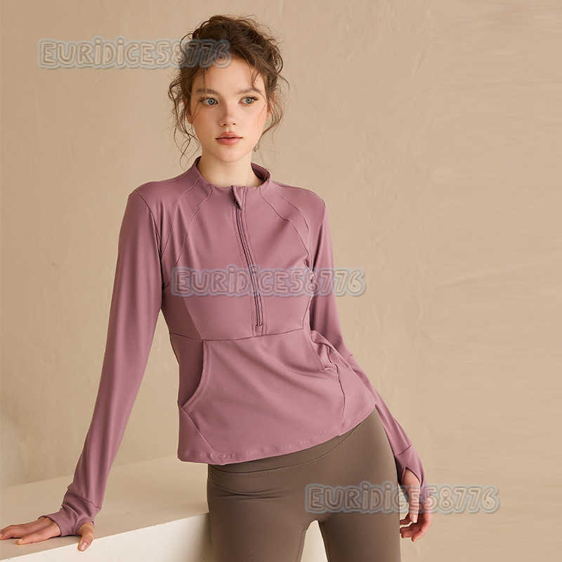 Fitness Clothing Top for Women Running Training Breathable Fitness Shirt Slimming Halfzip Sports Long Sleeve Sweatshirt Yoga Wear for Autumn H250825