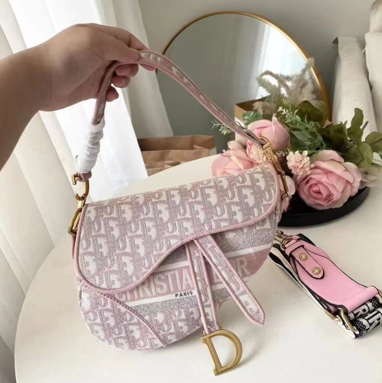 top sell Saddle Designer Oblique Jacquard Printed Crossbody Bag Fashion Women Shoulder Handbags Luxury Canvas Luxuries Dies Cross Body Printing Bags 58866