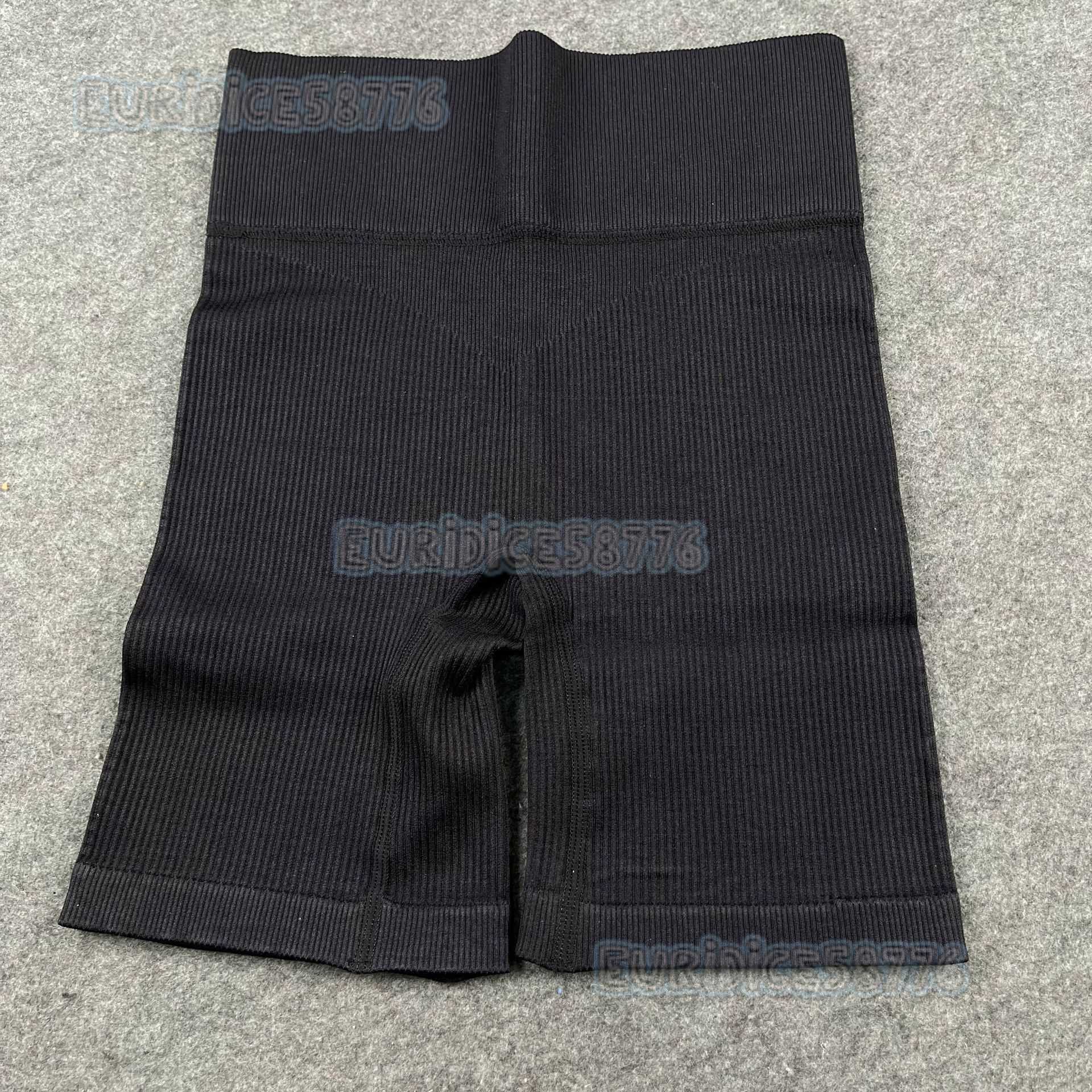 Threaded Yoga Shorts Celebrity Seamless High Waist Hip Lift Sports Tight Fitness Shorts for Women H250825