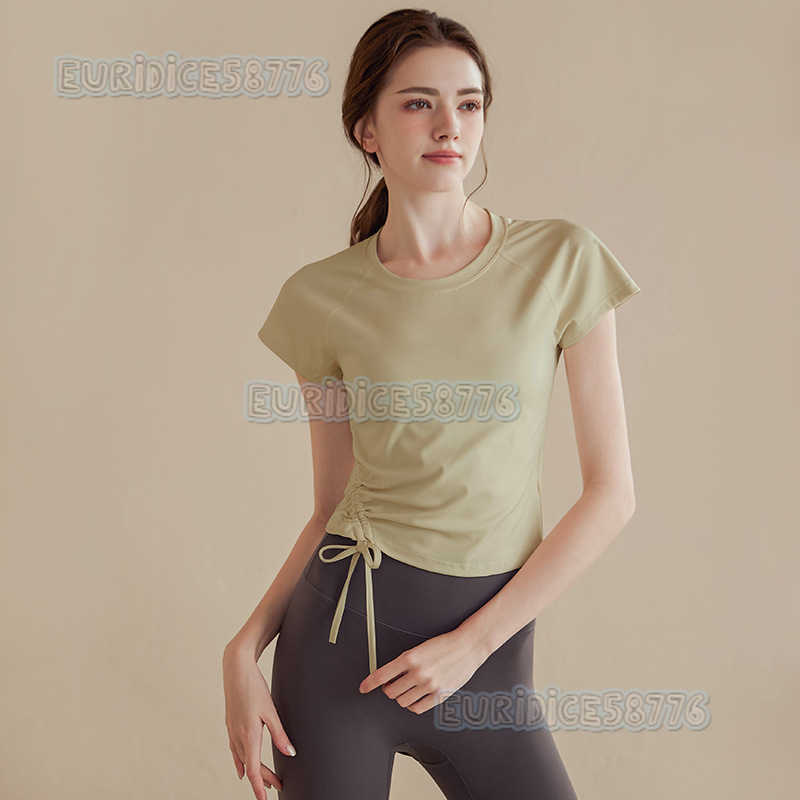 Highend Yoga Wear for Women Short Sleeve Slim Fit Sports Top for Running Pilates Training and Fitness Summer H250825