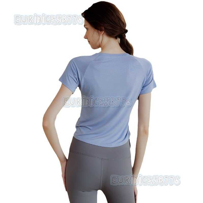 Highend Yoga Top for Women Thin Shortsleeve Tshirt Summer Slimfit Sports Top Running Fitness Wear H250825