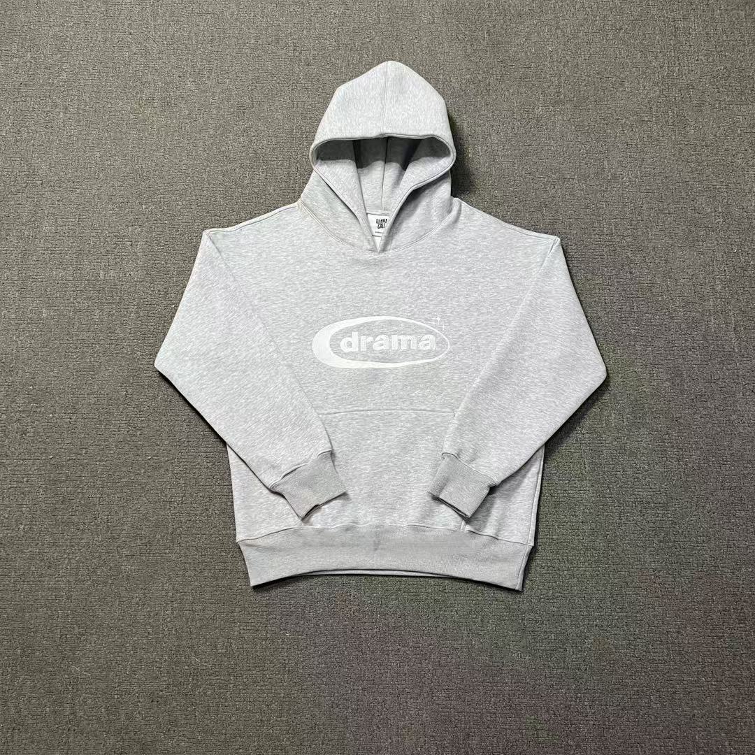 Drama Call Black Embroidery Printed Hooded Y2K Winter Hoodie Men Women High Quality Pullovers Hooded