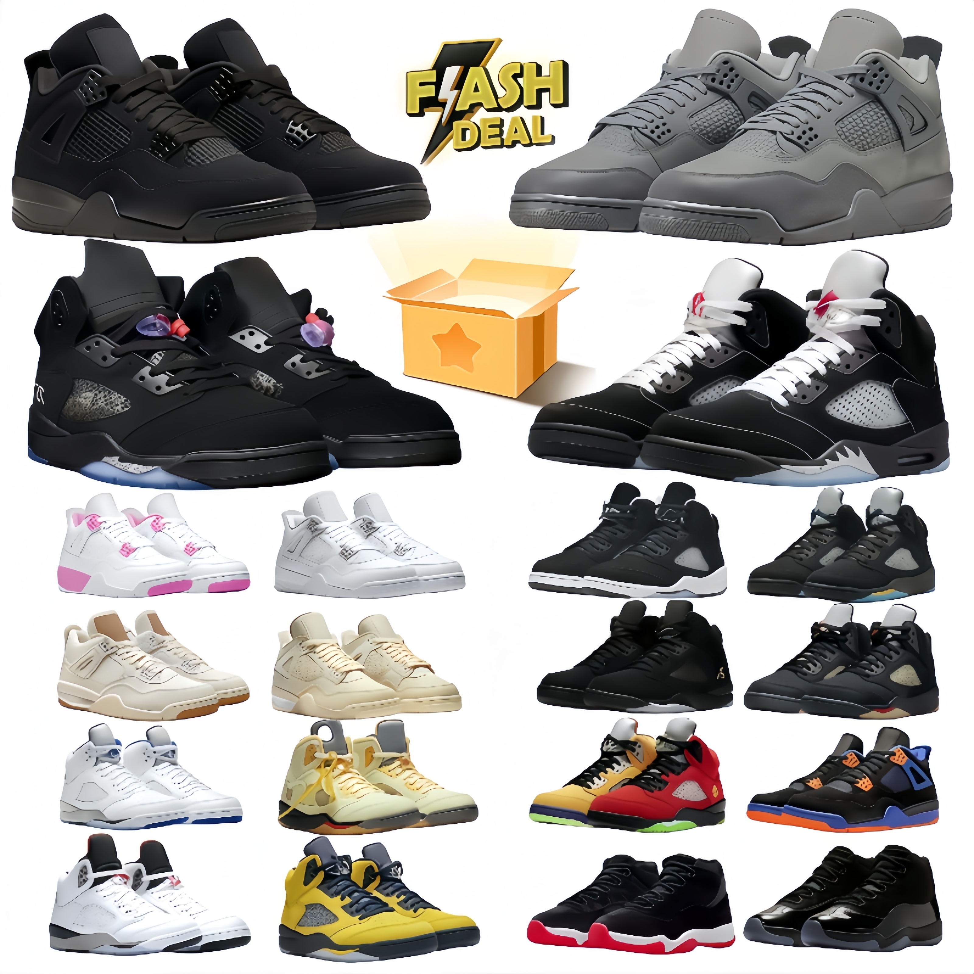 with box designer special color basketball shoes 4s 5s 11s men women casual shoes outdoor recreation school sports trainers sneaker style and color variety size 35-46