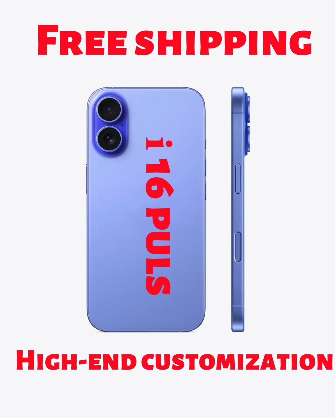 The high-performance i16 Plus smartphone features a 6.7-inch screen, dual SIM cards, dual cameras, and a beautiful design.