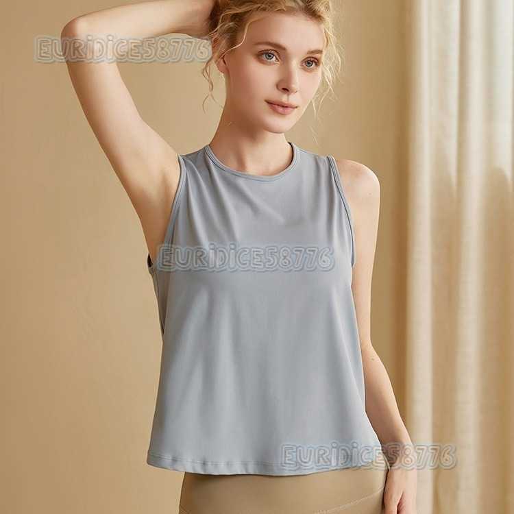 2025 New Spring Summer Sports Yoga Vest for Women Loose Breathable Sleeveless Top Running Quickdry Coverup Fitness Wear H250825