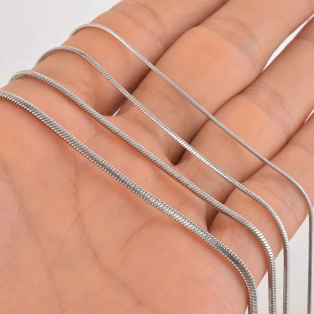 1 piece 925 sterling silver 1630 Inches Snake Chain Necklace For Men Women Fashion JewelryXJ250826