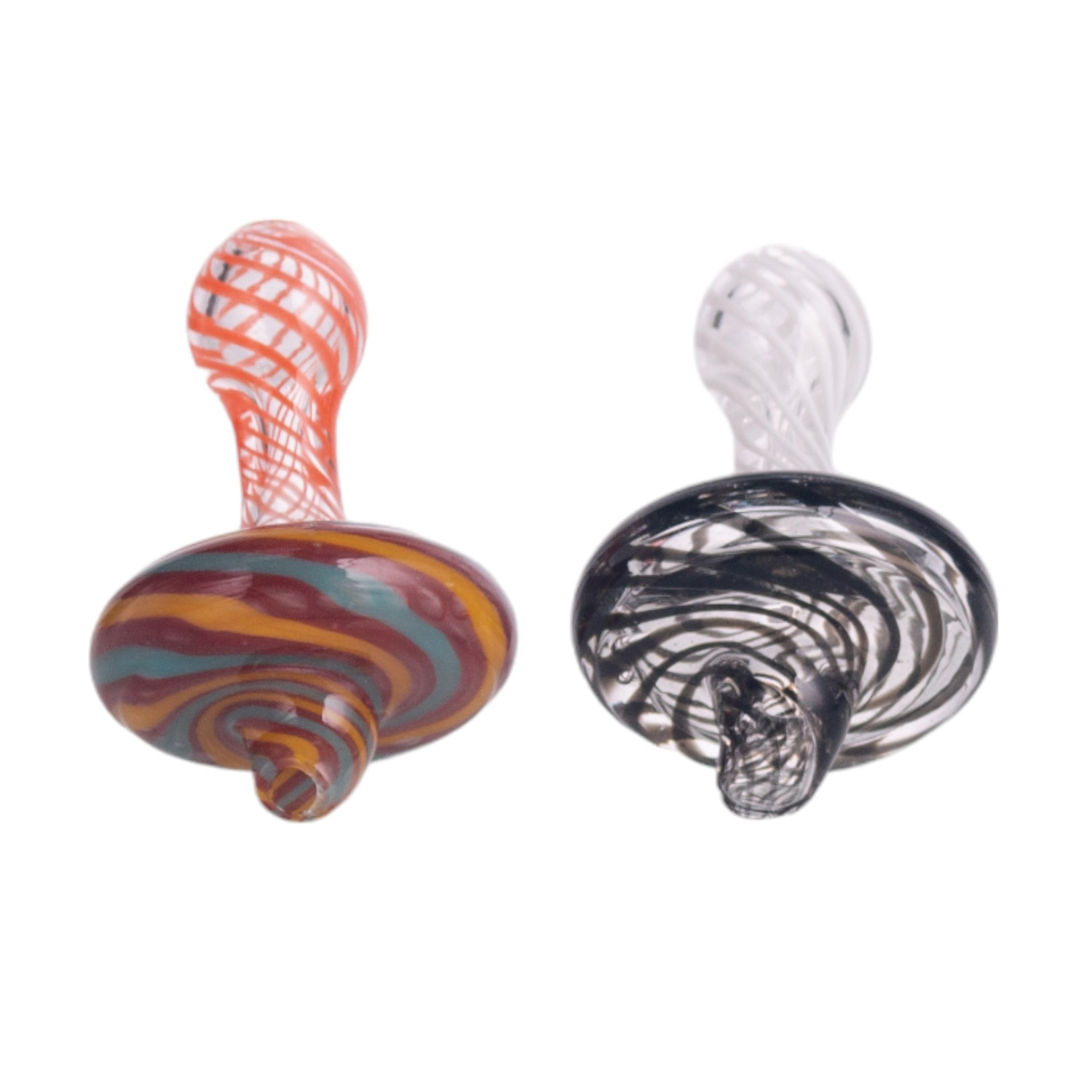 Glass Carb Cap Color Stripes Bubble Smoking Accessories for Quartz Banger Glass Bongs Water Pipes G7847