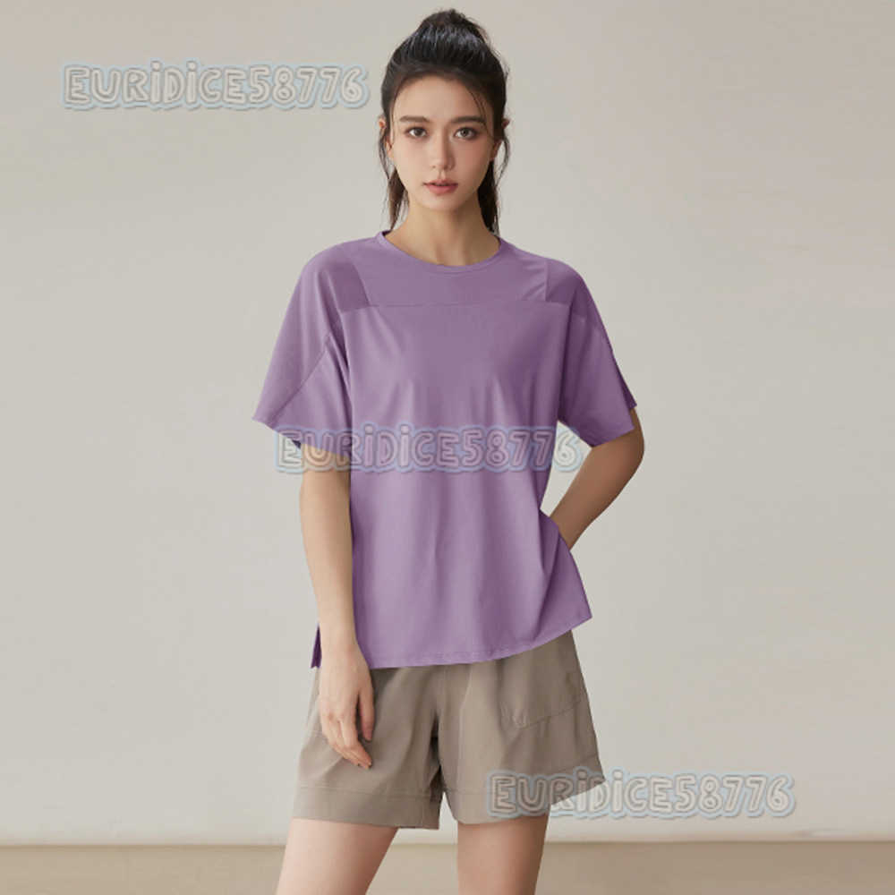 Loose Breathable Sports Tshirt Women Short Sleeve Running Coverup Quickdry Fitness Clothing Set Yoga Top Summer Thin Style H250825