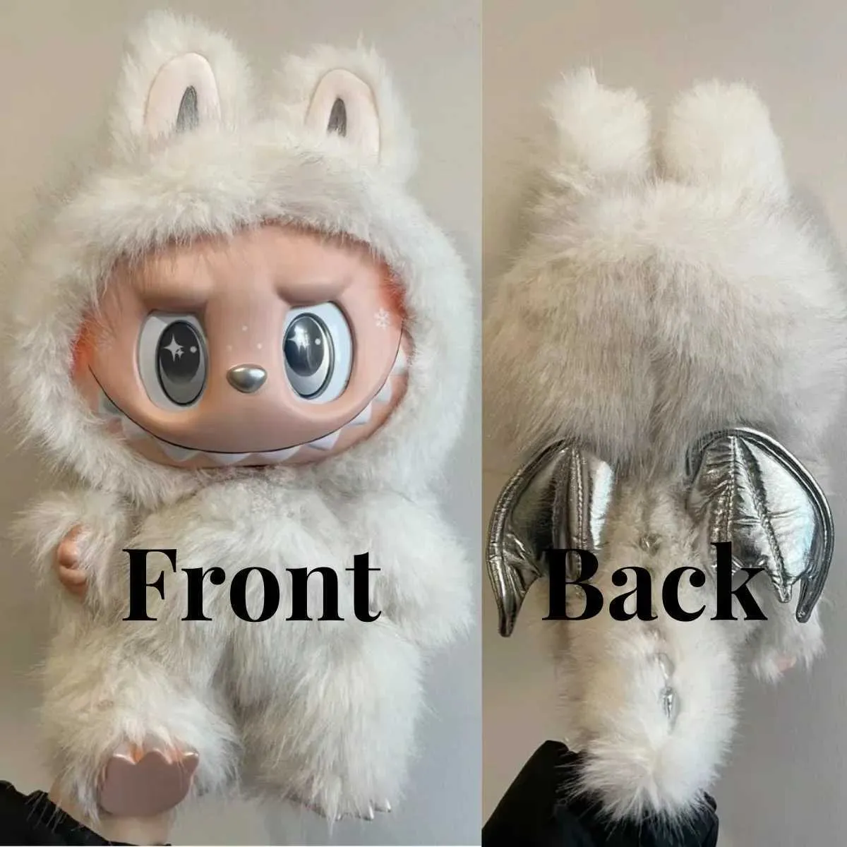 In Stock New 38cm The Monster Labubu Series Zimomo Big Angel Creative Vinyl Pendant Model Replica Toys Birthday Gifts#y145