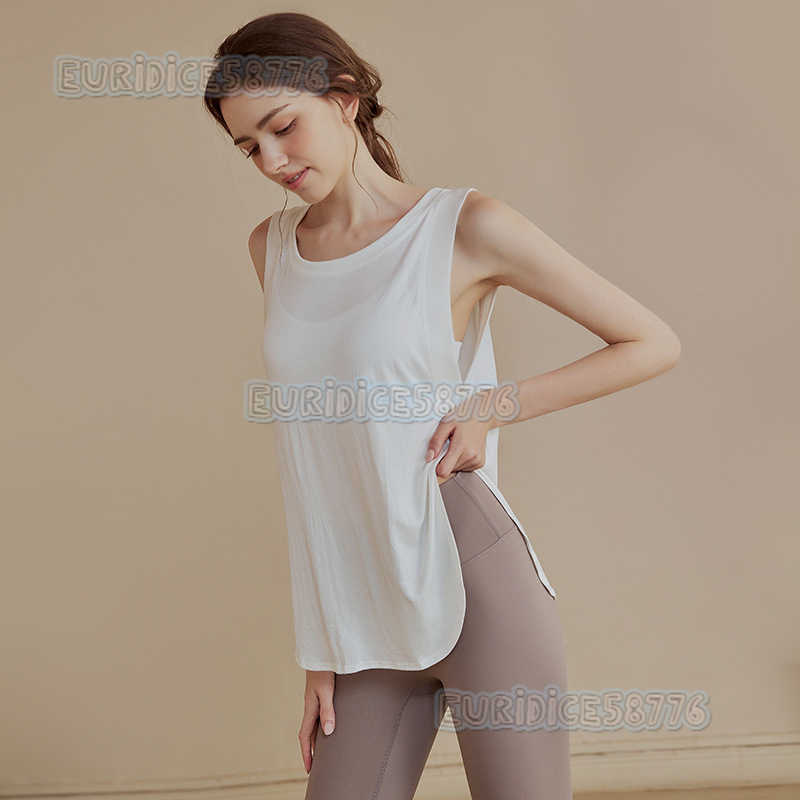 Camley 2025 Summer Loose Slimming Sports Tank Top for Women Running Breathable Yoga Top Sleeveless Fitness Tshirt H250825