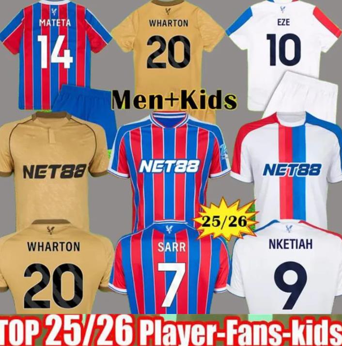 2025 Crystals Soccer jersey DOUCOURE OLISE 25 26 Crystal EZE MATETA EDOUARD JAYEW Top fan kids kit player version Size S-4XL football shirt PalaceS
