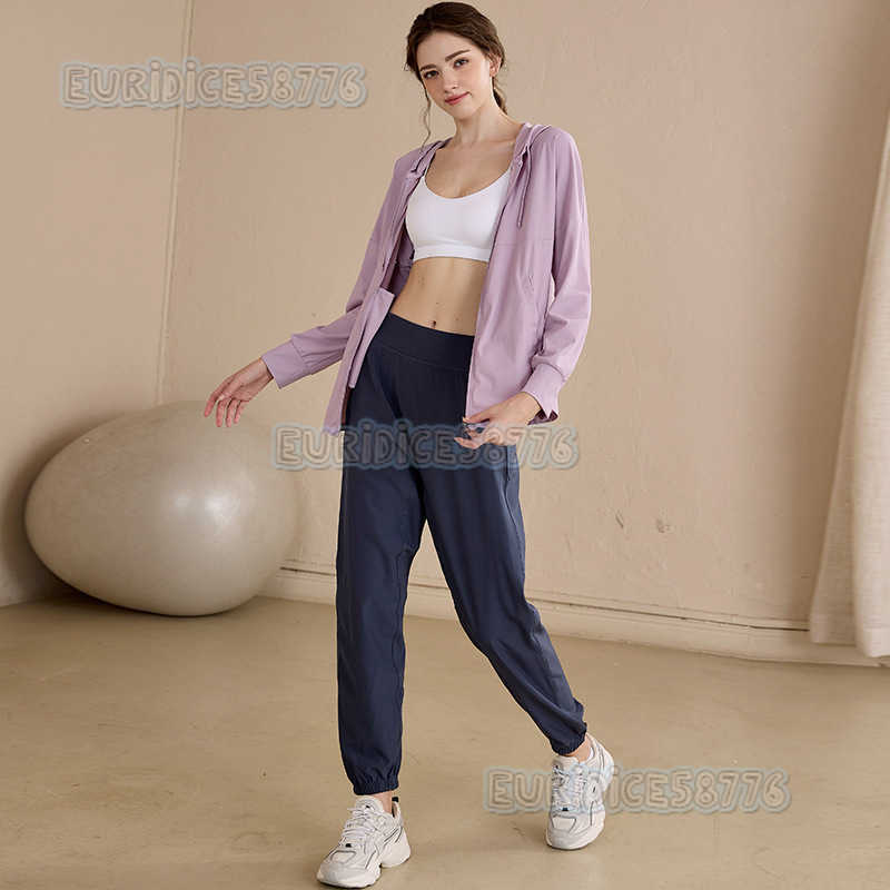 Womens Sports Jacket Sun Protection Quickdry Loose Cardigan Running Set Yoga Long Sleeve 2025 New Fitness Clothing H250825