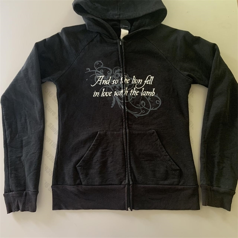 Harajuku Womens Sweatshirt Women Sweatshirts Female Clothing Goth Vintage Y 2k Zip Hoodie Y2k Zip Up Hoodie Hoodies for Men Emo 250825