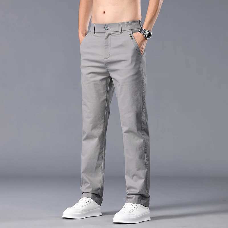 New Casual Pants Men Straight Fit Stretch Autumn Chino Trousers Men Formal Work Business Dress Khaki Fashion Spring Pants W250826