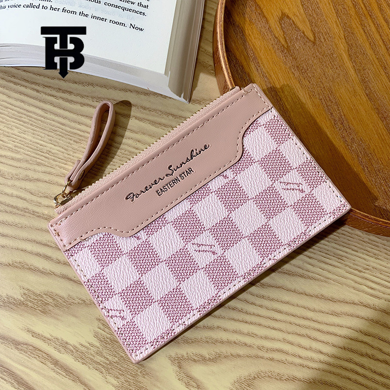 TB BHULAMTE New Retro European And American Thin Wallet Designer Luxury Women's Short ID Card Clip Fashion Zipper Coin Bag Free Shipping