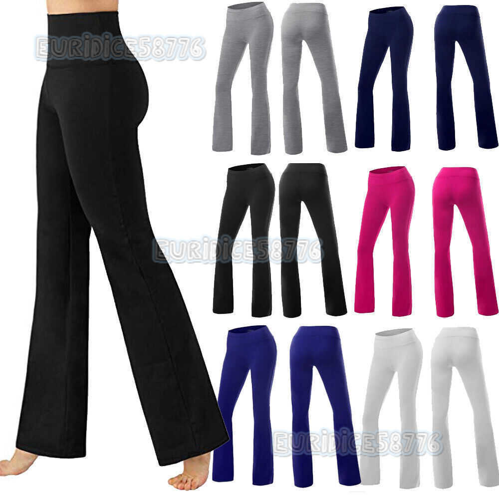 Loose Casual Sports Yoga Running Fitness Dance Straight Flared Wideleg Pants H250825